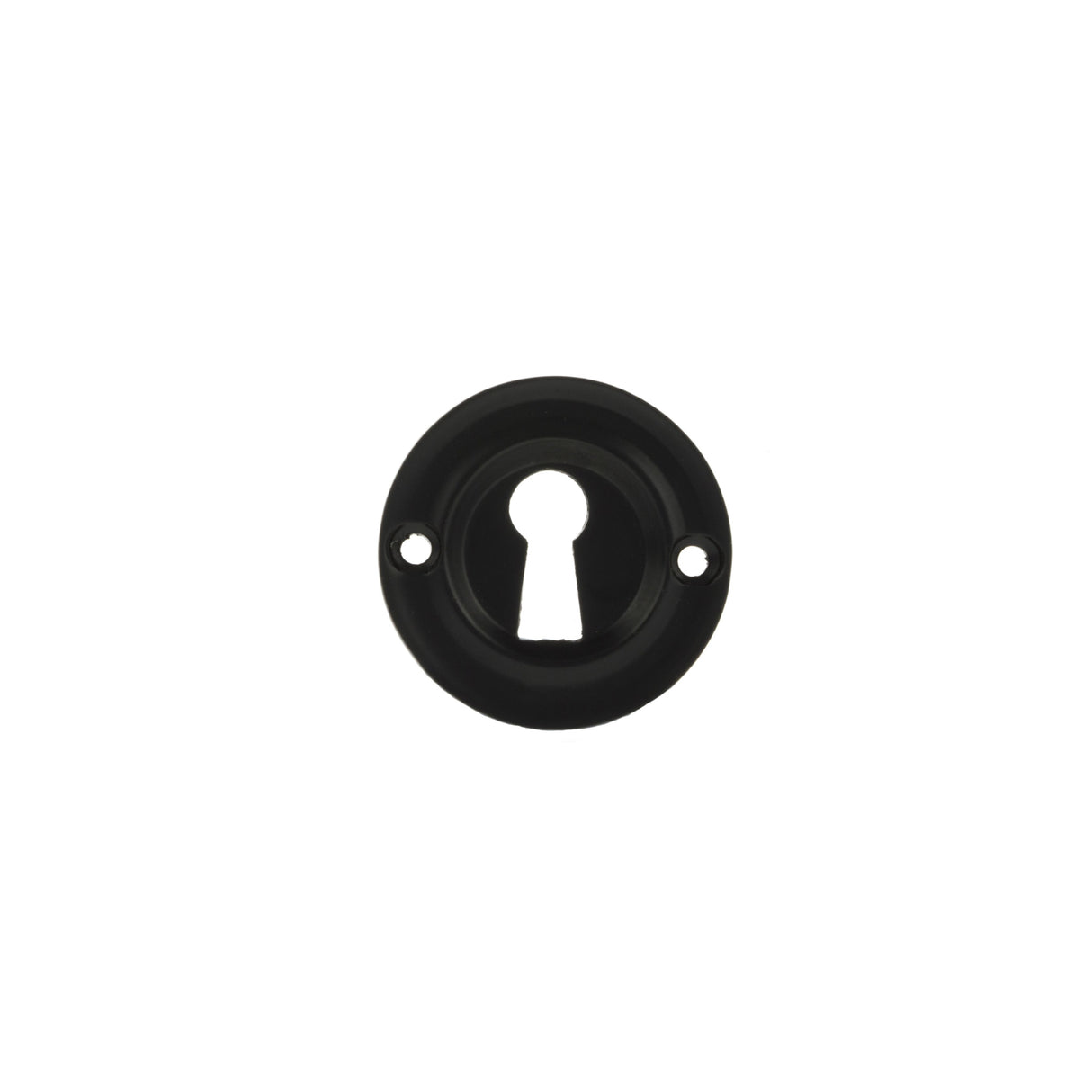 Quality image of Old English Solid Brass Open Key Hole Escutcheons - Matt Black | Sku. oerkemb | available from Trade Door Handles.