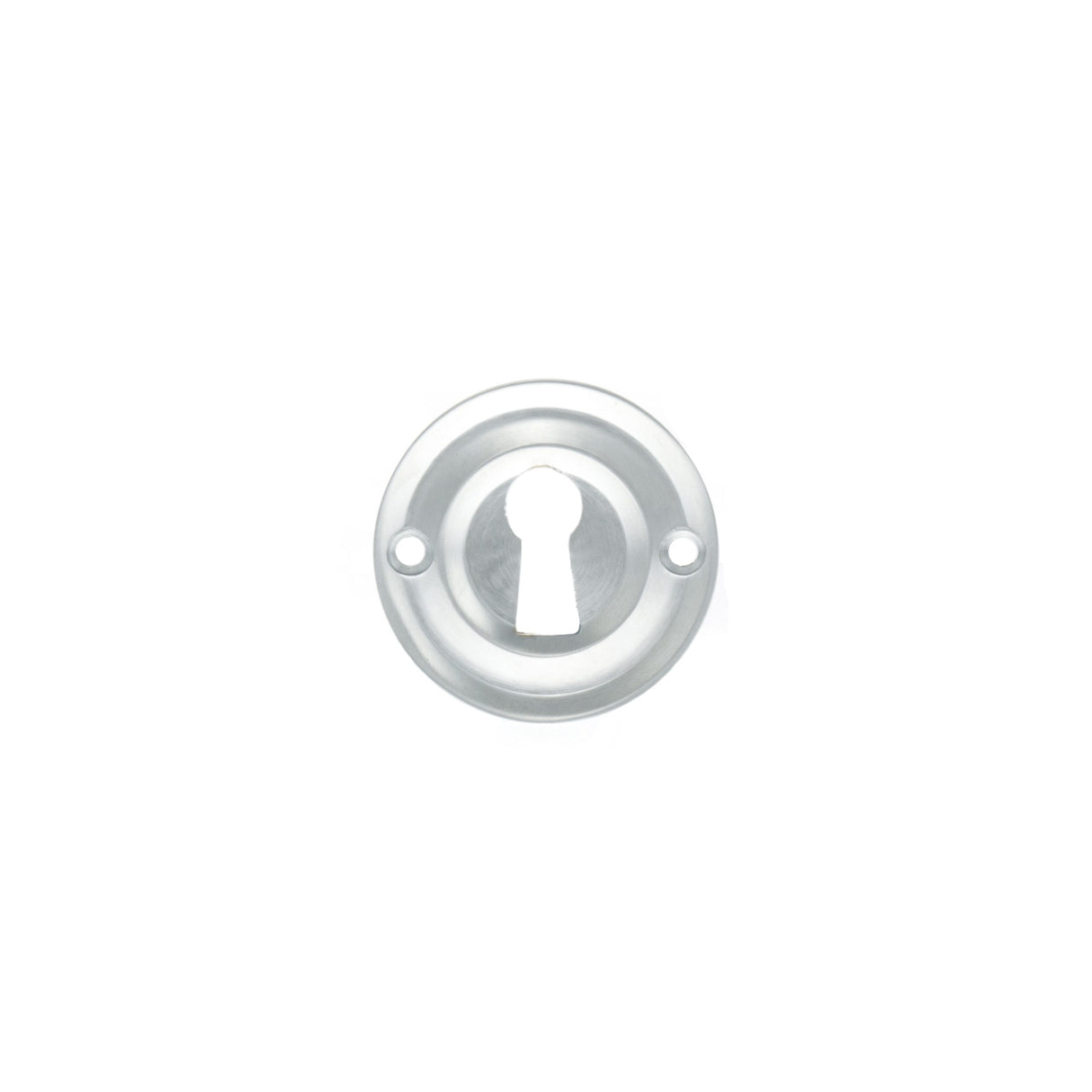 Quality image of Old English Solid Brass Open Key Hole Escutcheons - Satin Chrome | Sku. oerkesc | available from Trade Door Handles.
