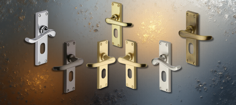 Oval profile door handles on backplates