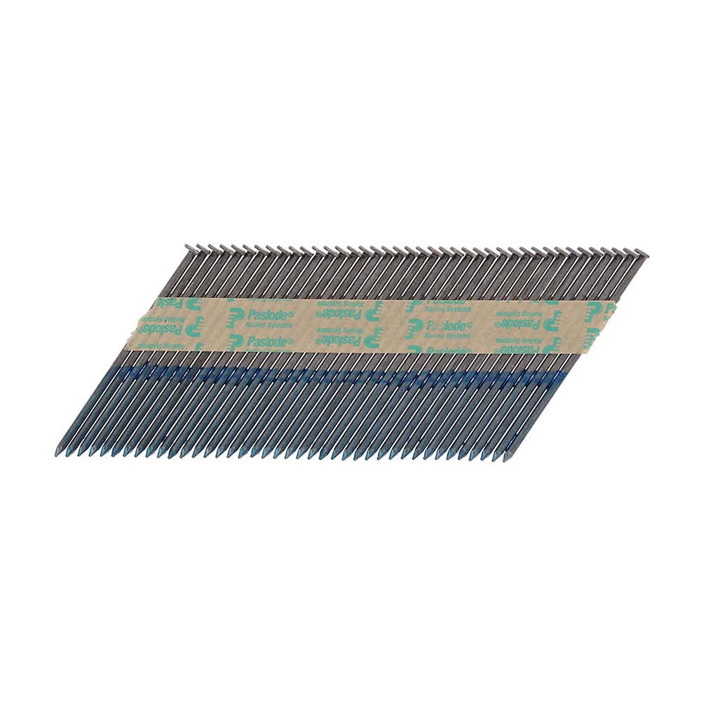 This is an image of Paslode IM360Ci Nails & Fuel Cells Trade Pack - Plain Shank - Bright - 141076 3.1 x 90mm/2CFC (2200 PCS Box) PAS141076