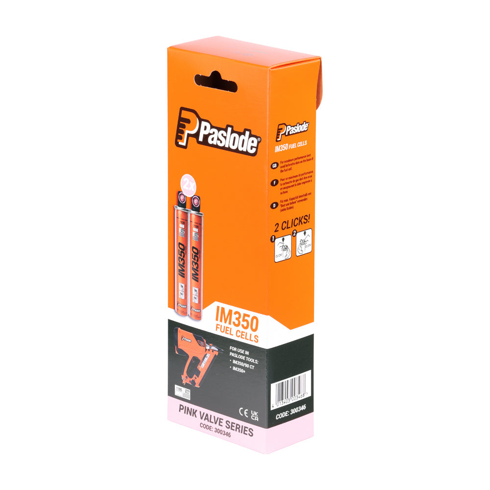 This is an image of Paslode IM350+ Fuel Cells - 300346 80mlmm (2 PCS Box) PAS300346