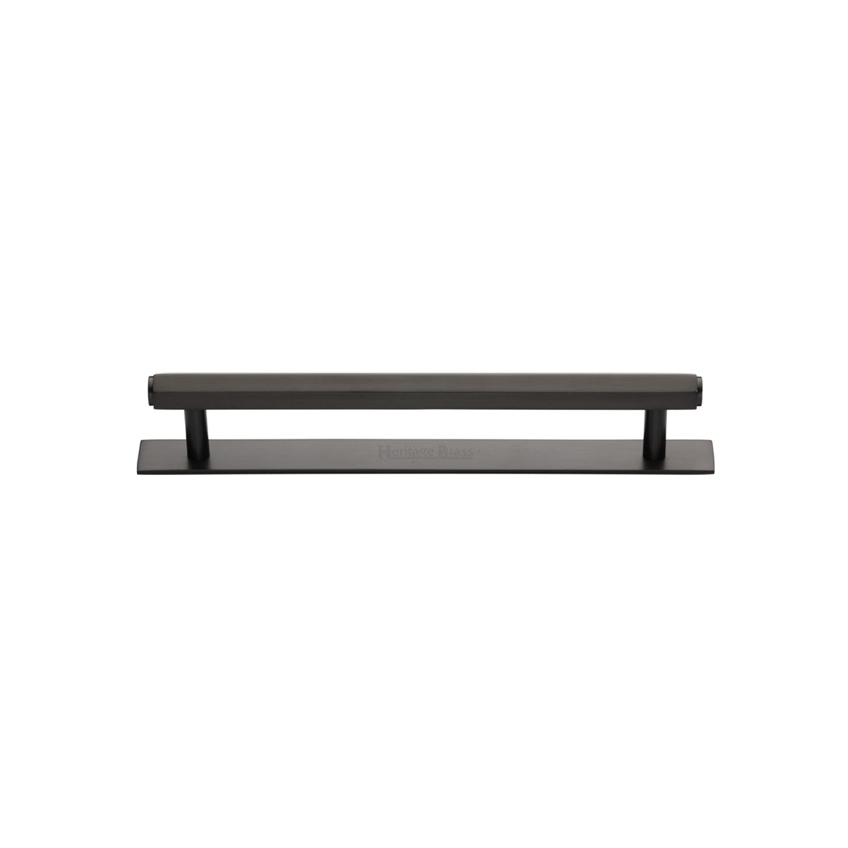 High quality image of the Heritage Brass Cabinet Pull Hexagonal Design with Plate 96mm CTC Matt Bronze Finish | Sku. pl4422-96-mb | Discounted prices available from Trade Door Handles