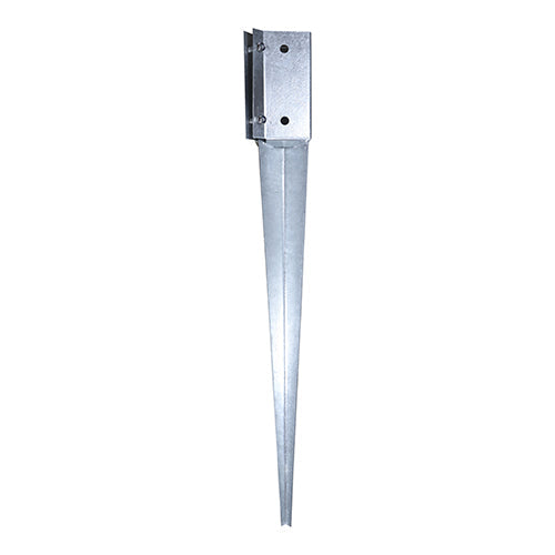 This is an image of Timco - Drive in Post Spike - Bolt Secure - Hot Dipped Galvanised 75 x 750mm (1 Each Unit) PSB75750G