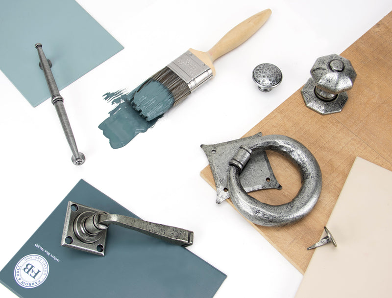 Image showing a collection of Pewter Patina Hardware by From The Anvil. Available to order from Trade Door Handles in Kendal