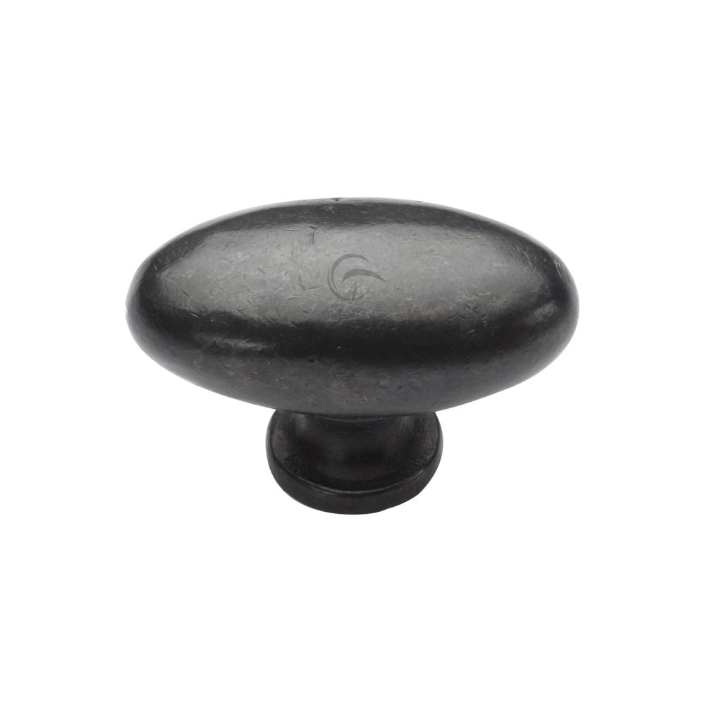 M.Marcus - Rustic Dark Bronze Cabinet Knob Oval Design 38mm
