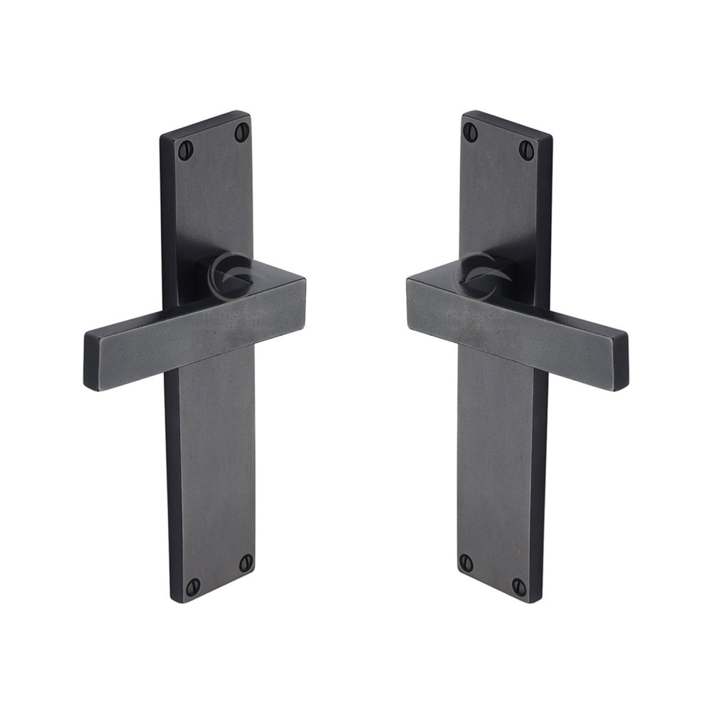 M.Marcus - Rustic Dark Bronze Door Handle Lever Latch Cheswell Design