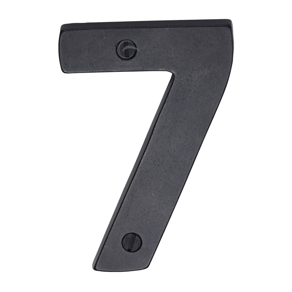 M.Marcus - Rustic Dark Bronze Numeral 7 Screw Fixing 76mm (3")
