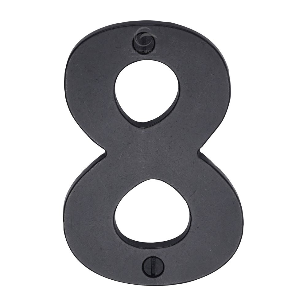 M.Marcus - Rustic Dark Bronze Numeral 8 Screw Fixing 76mm (3")