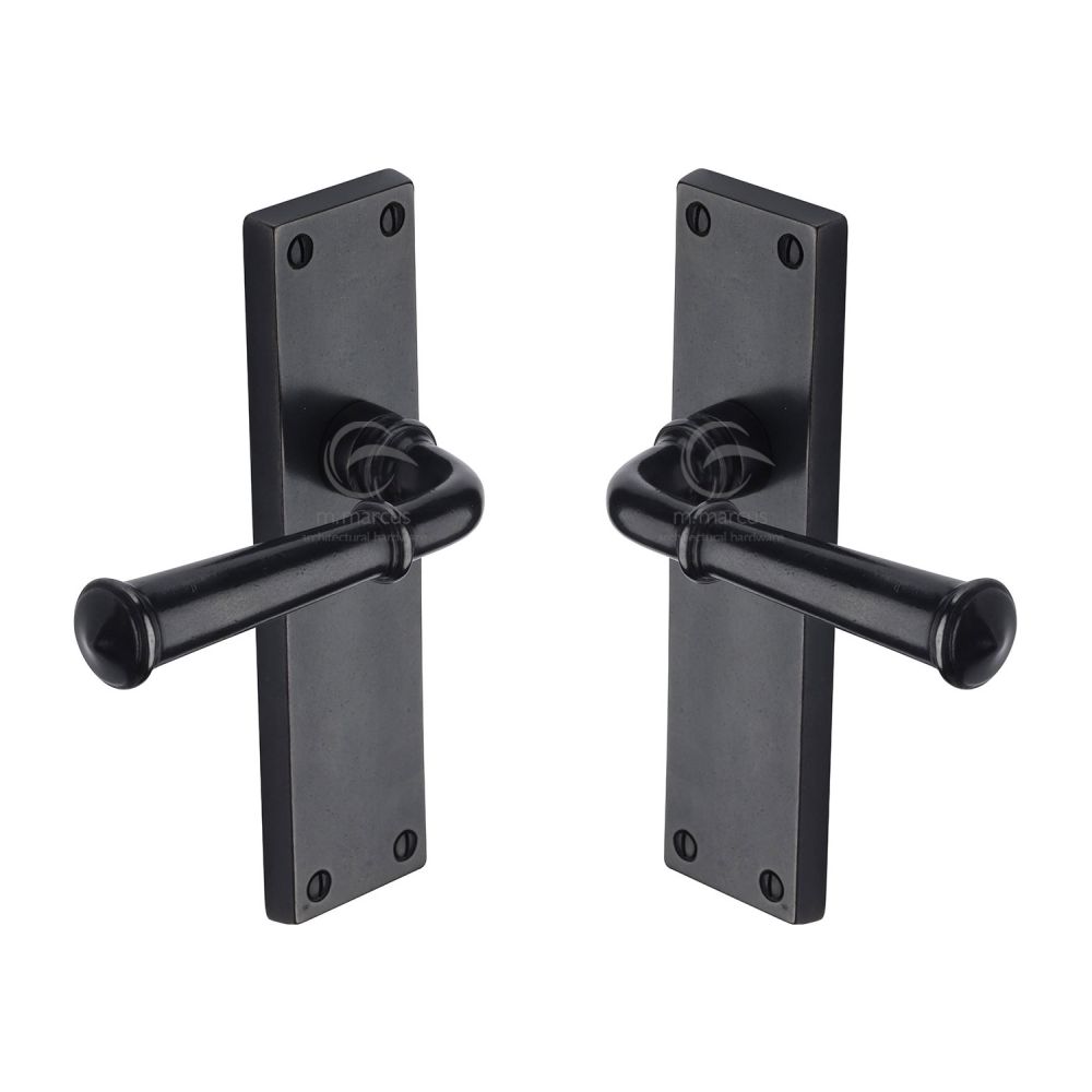M.Marcus - Rustic Dark Bronze Door Handle Lever Latch Ashfield Design