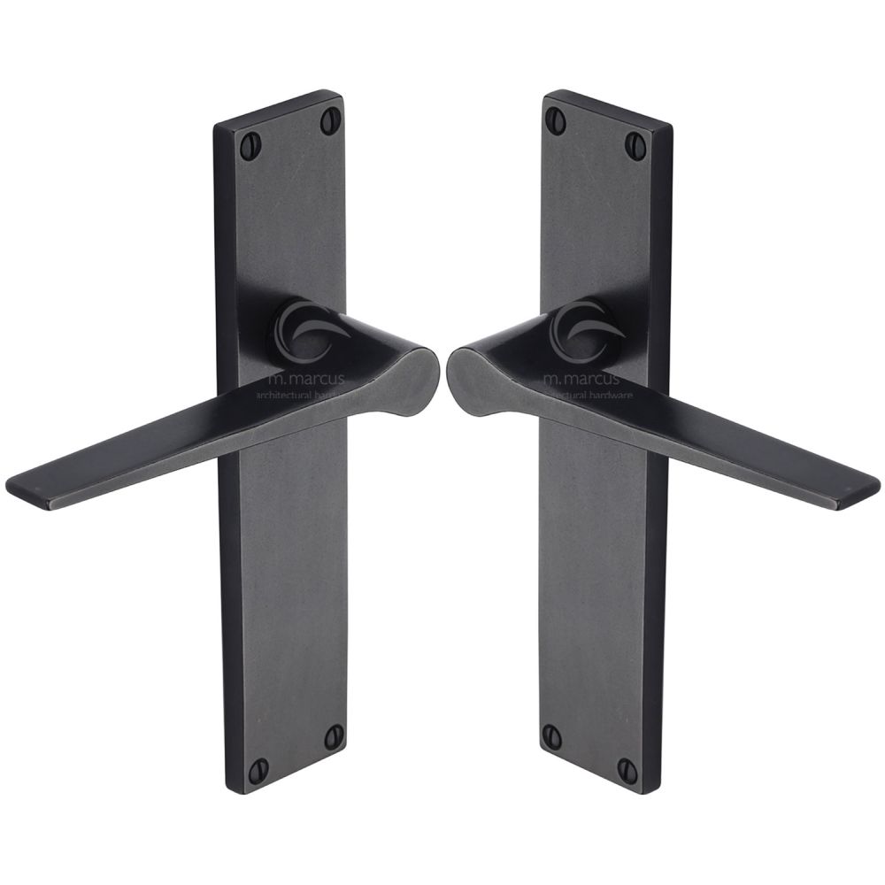 M.Marcus - Rustic Dark Bronze Door Handle Lever Lock Gio Design