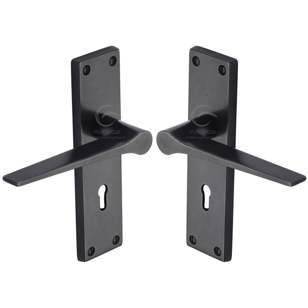 M.Marcus - Rustic Dark Bronze Door Handle Lever Latch Gio Design