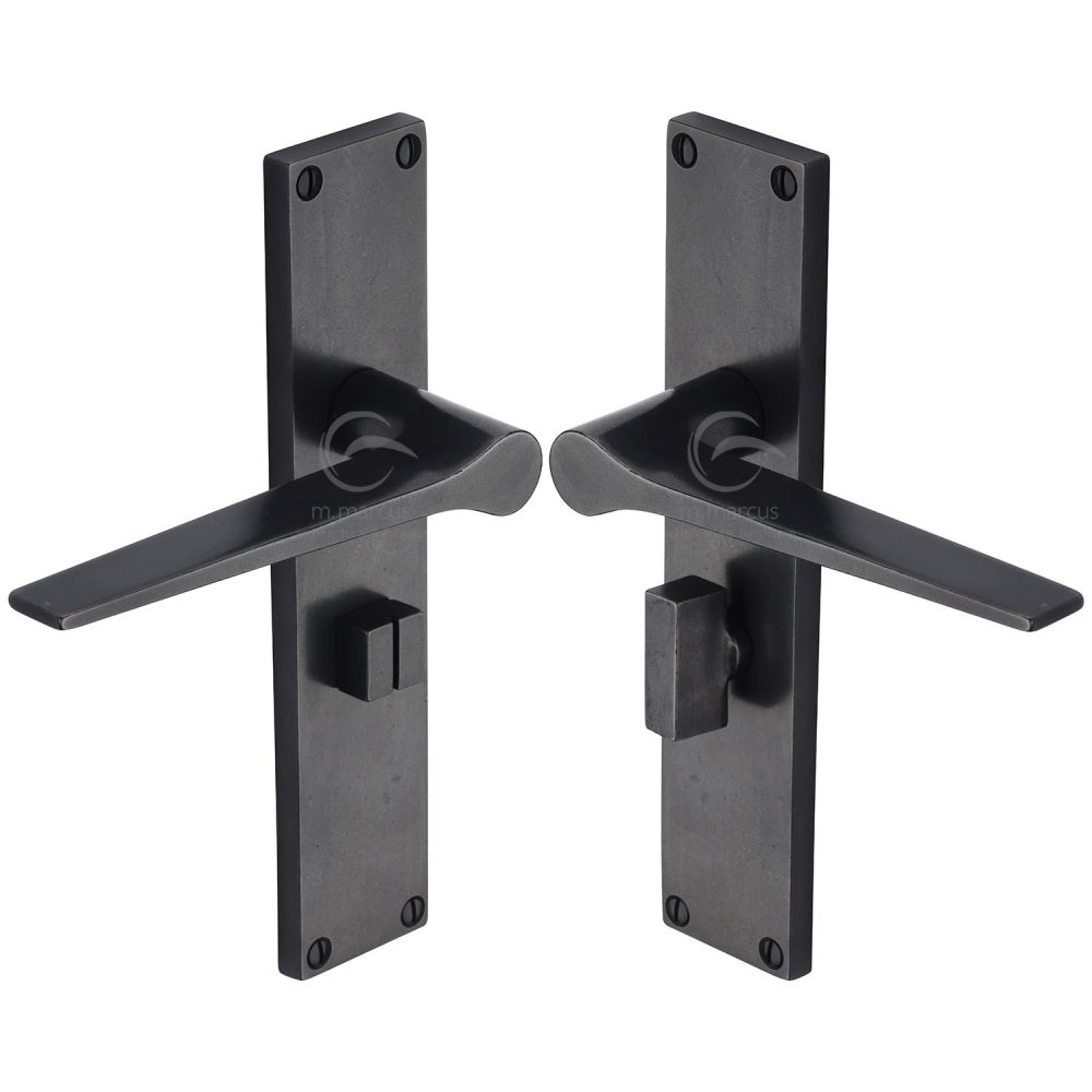 M.Marcus - Rustic Dark Bronze Door Handle Bathroom Set Gio Design
