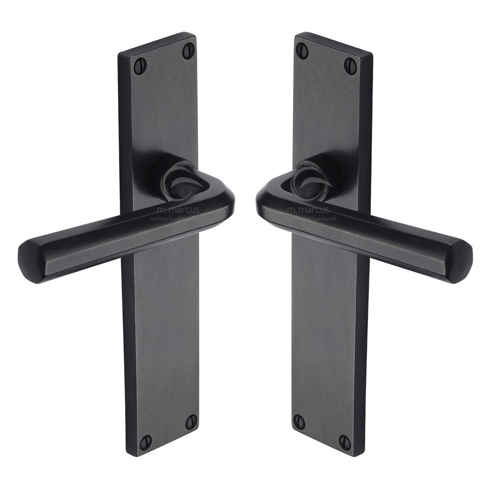 M.Marcus - Rustic Dark Bronze Door Handle Lever Latch Octave Design