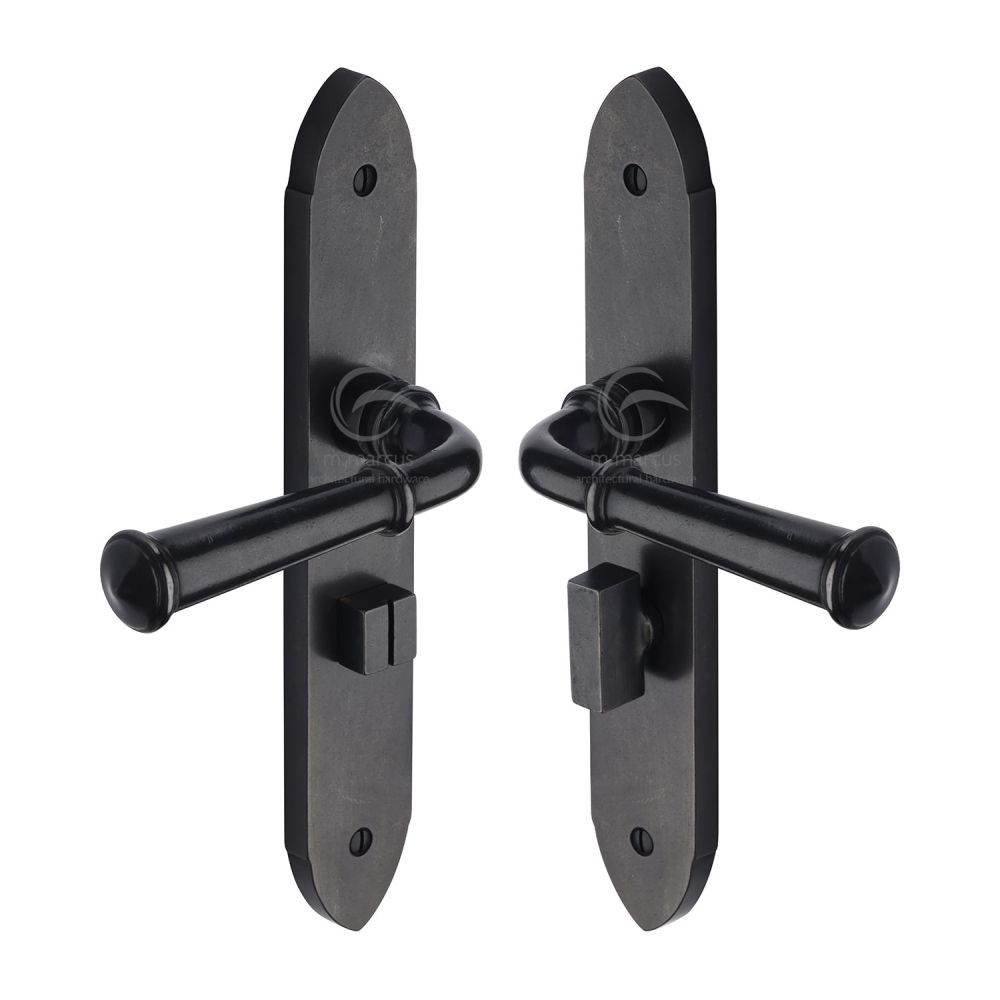 M.Marcus - Rustic Dark Bronze Door Handle Bathroom Set Hadley Design