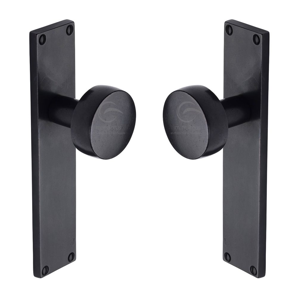 M.Marcus - Rustic Dark Bronze Door Mortice Knob Lever Latch Olympic Design
