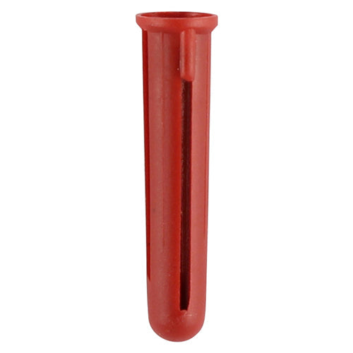 This is an image of Timco - Plastic Plugs - Red 30mm - (100 PCS Box) RPLUG