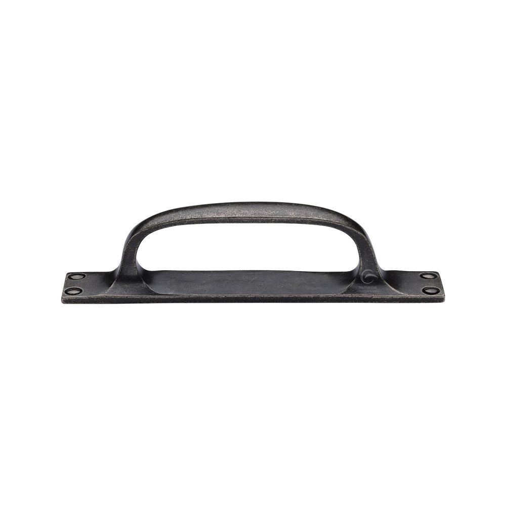 M.Marcus - Rustic Pewter Cabinet Pull Handle On Plate 178mm