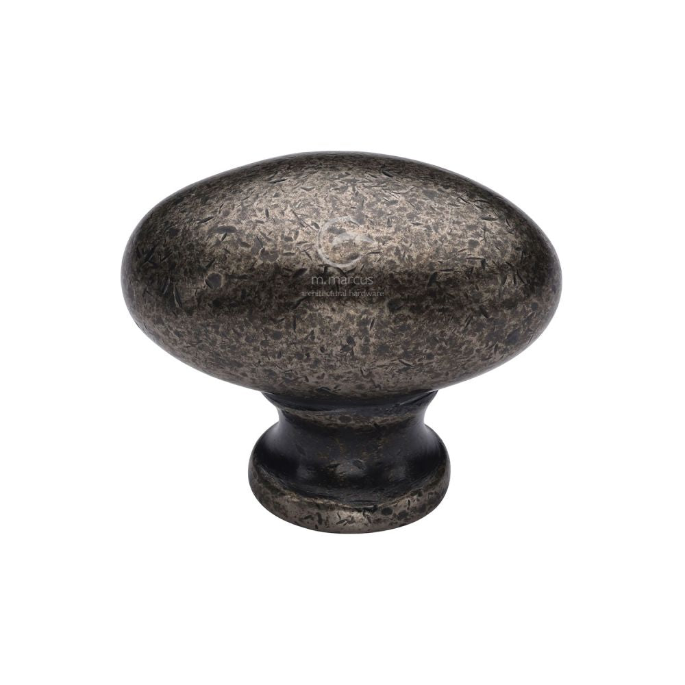 M.Marcus - Rustic Pewter Cabinet Knob Oval Design 38mm