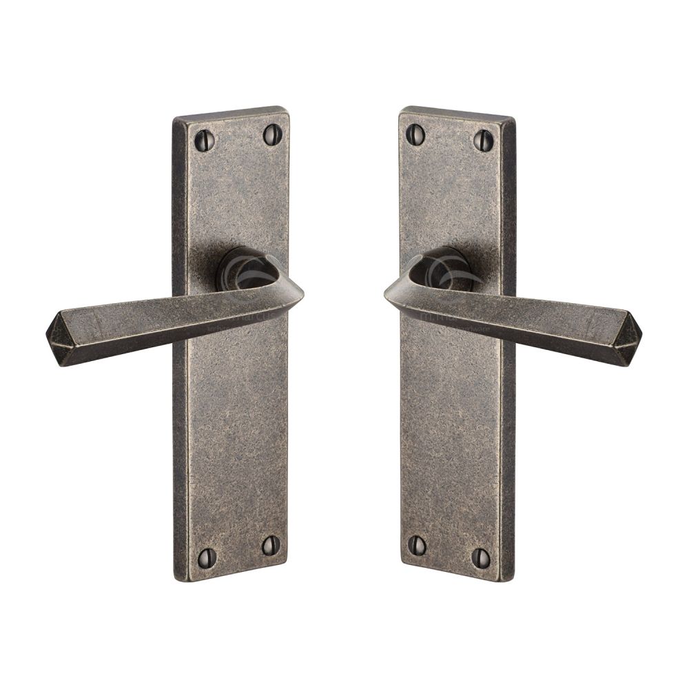 M.Marcus - Rustic Pewter Door Handle Lever Latch Bridgnorth Design