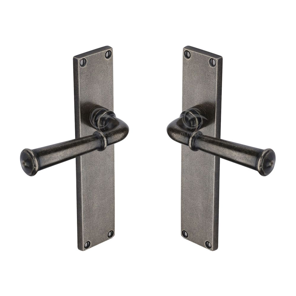 M.Marcus - Rustic Pewter Door Handle Lever Latch Ashfield Design