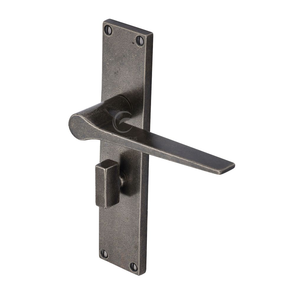 M.Marcus - Rustic Pewter Door Handle Bathroom Set Gio Design