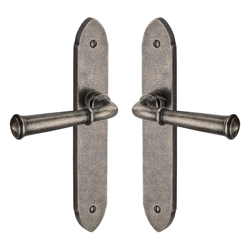M.Marcus - Rustic Pewter Door Handle Lever Latch Hadley Design