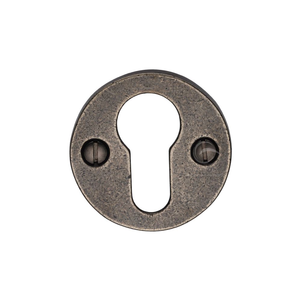 M.Marcus - Rustic Pewter Euro Profile Cylinder Escutcheon