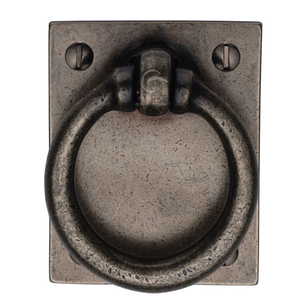 M.Marcus - Rustic Pewter Ring Drop Pull on Plate