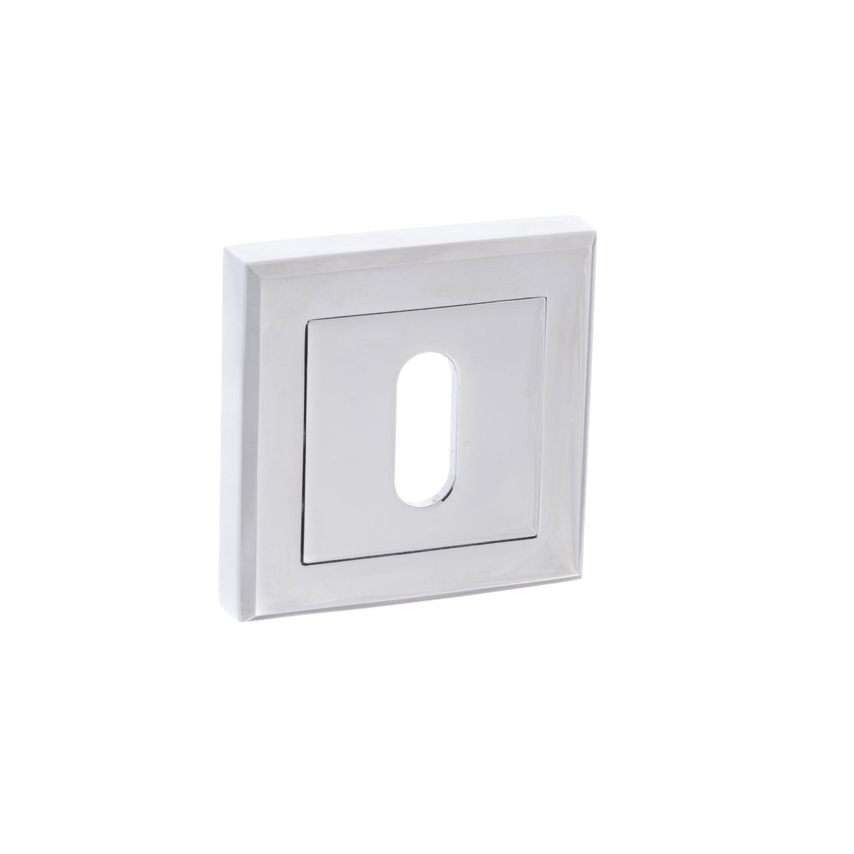 Quality image of STATUS Key Escutcheons on Square Rose - Polished Chrome | Sku. s2esckspc | available from Trade Door Handles.