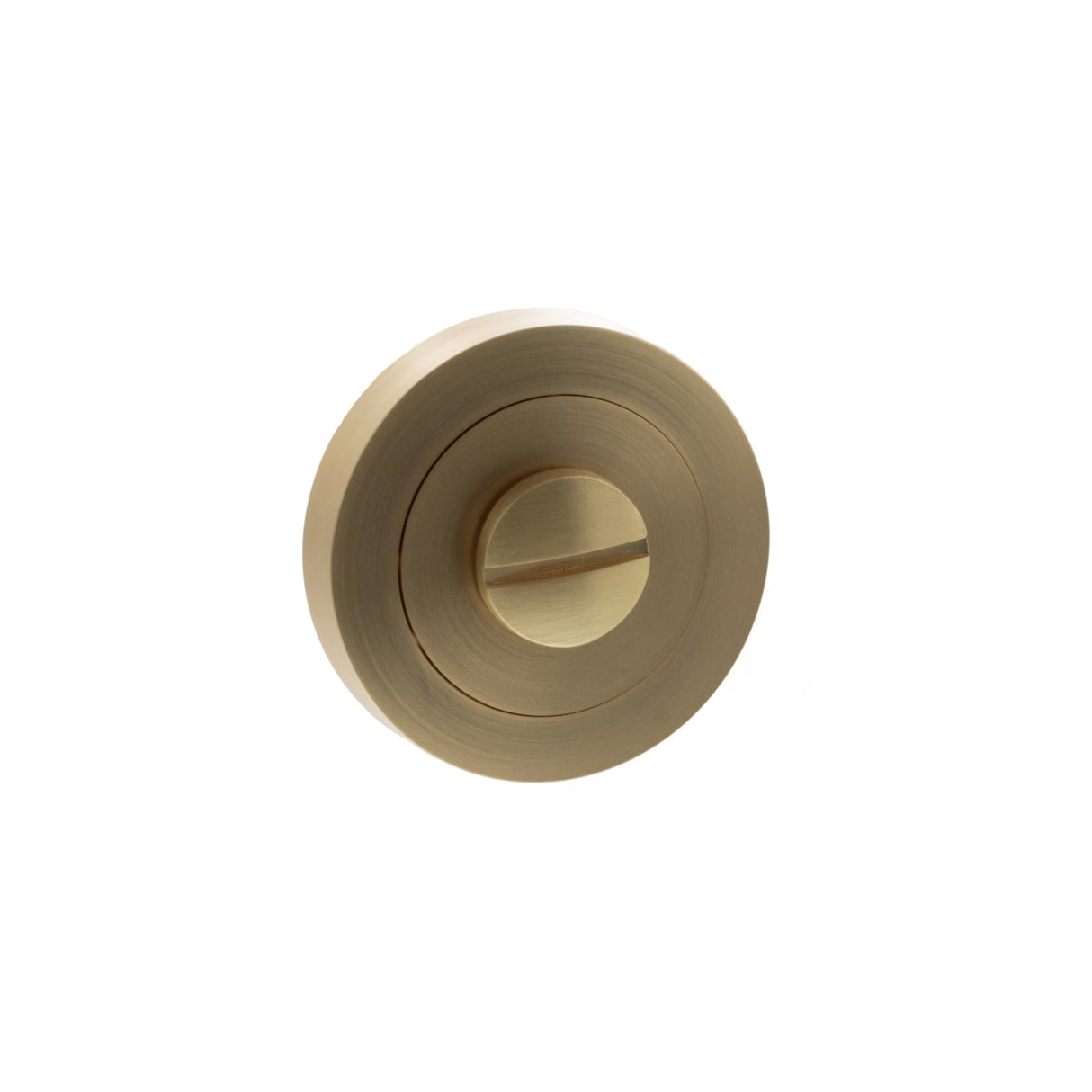 Quality image of STATUS WC Turn and Release on Round Rose - Satin Brass | Sku. s2wcrsb | available from Trade Door Handles.