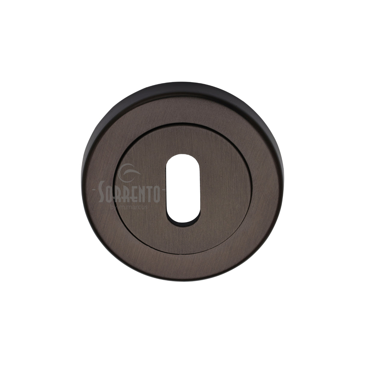 High quality image of the Sorrento Keyhole Escutcheon Matt Bronze on Zinc finish | Sku. SC-0191-MBZ | available to order from Trade Door Handles.