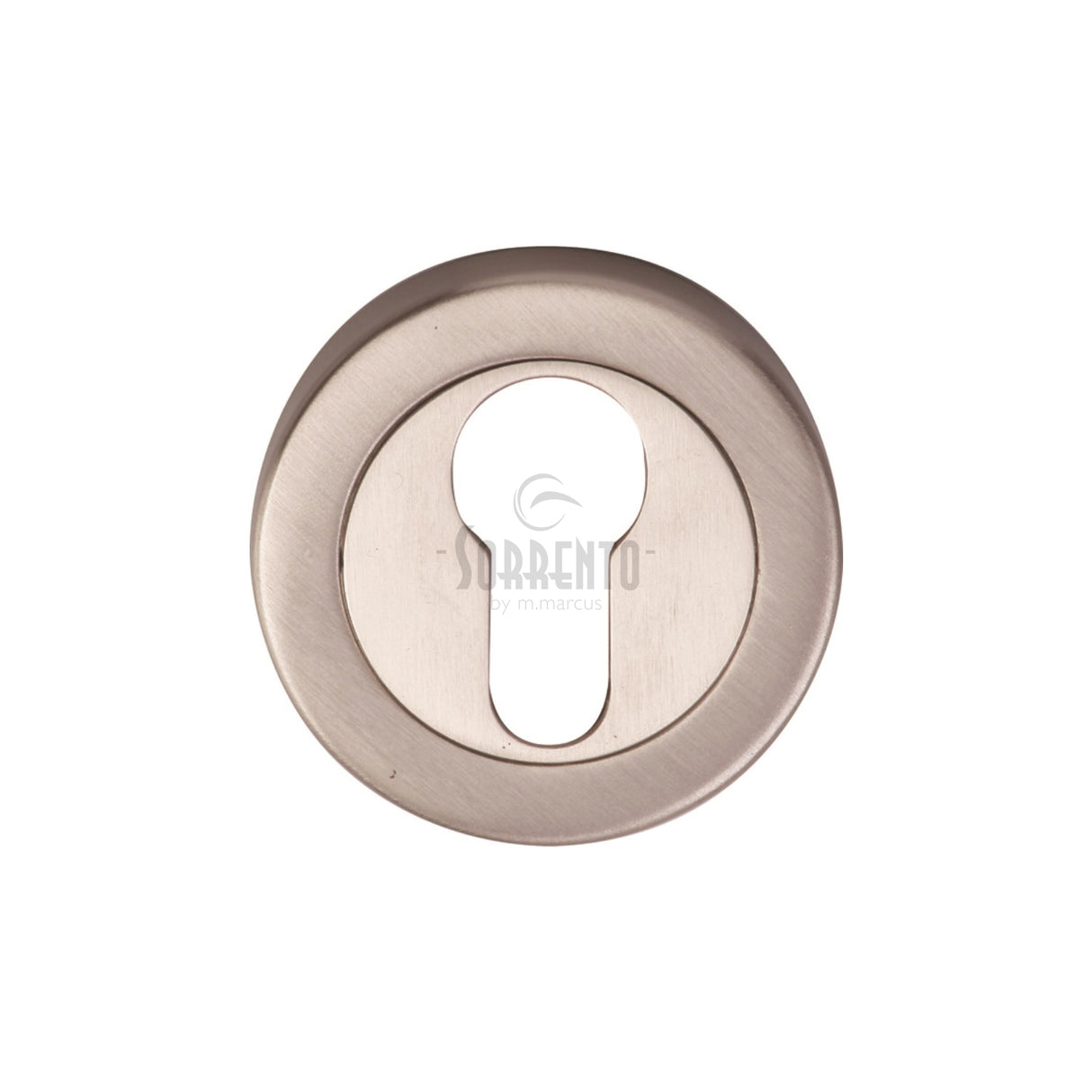High quality image of the Sorrento Euro Profile Cylinder Escutcheon Satin Nickel on Zinc finish | Sku. SC-0192-SNZ | available to order from Trade Door Handles.