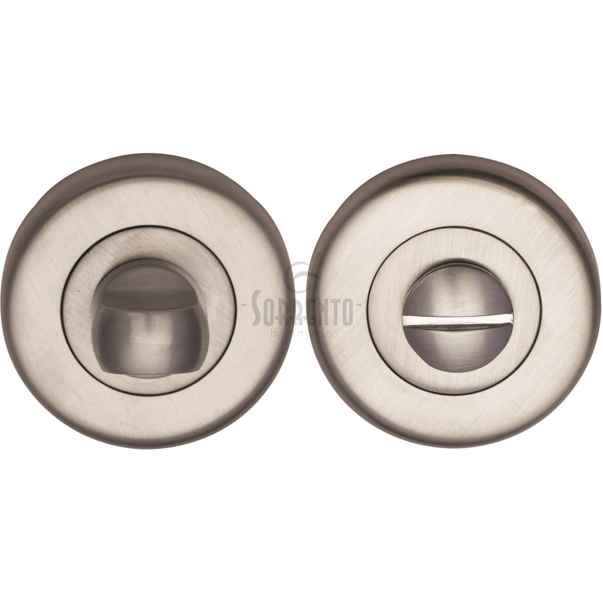 High quality image of the Sorrento Thumbturn & Emergency Release Satin Nickel on Zinc Finish | Sku. SC-0195-SNZ | available to order from Trade Door Handles.
