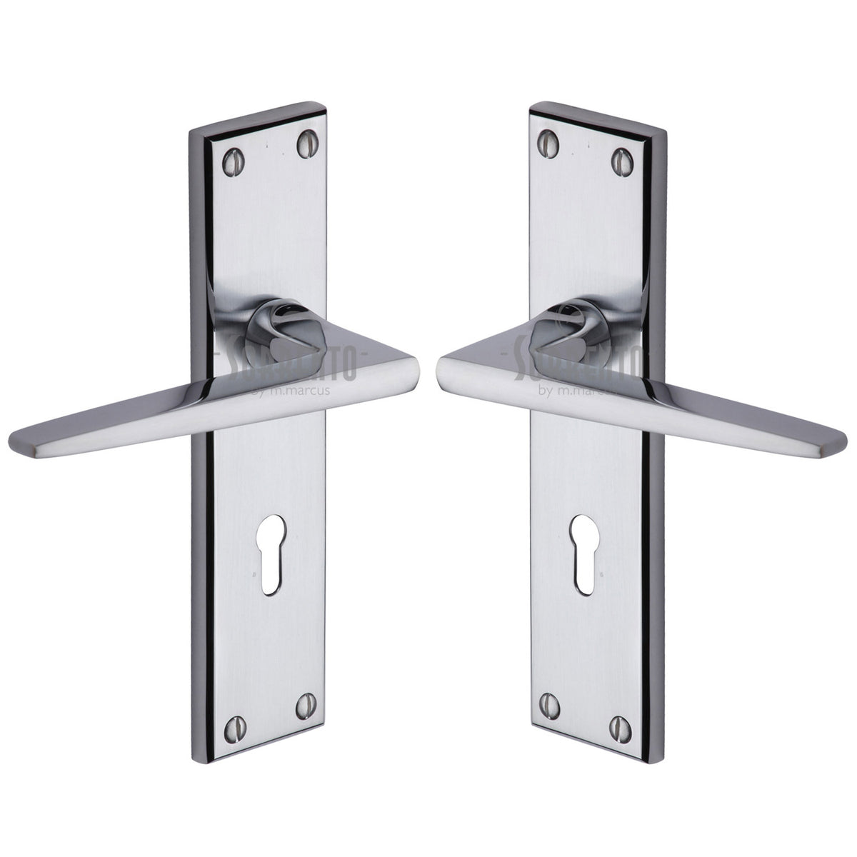 High quality image of the Sorrento Door Handle Lever Lock Swift Design Apollo Finish | Sku. sc-3400-ap | Discounted prices available from Trade Door Handles
