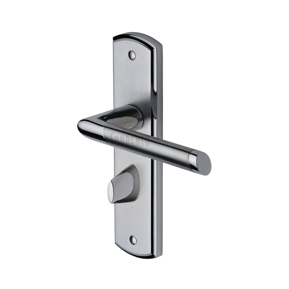 High quality image of the Sorrento Door Handle for Bathroom Mercury Design Apollo Finish | Sku. sc-3530-ap | Discounted prices available from Trade Door Handles