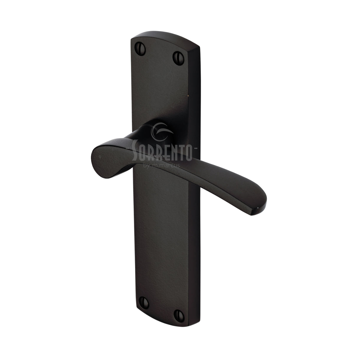 High quality image of the Sorrento Door Handle Lever Latch Luca Design Matt Black finish | Sku. SC-410-BLK | available to order from Trade Door Handles.