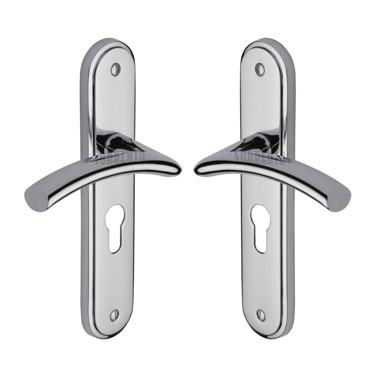 High quality image of the Sorrento Door Handle for Euro Profile Plate Tosca Design Polished Chrome Finish
| Sku. sc-4348-pc | Discounted prices available from Trade Door Handles
