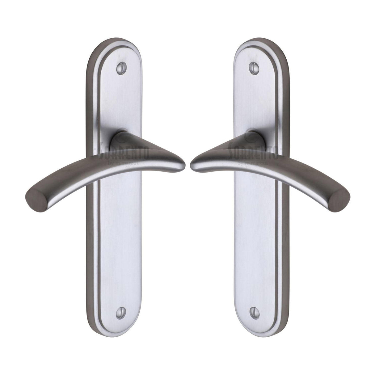 High quality image of the Sorrento Door Handle Lever Latch Tosca Design Satin Chrome Finish
| Sku. sc-4360-sc | Discounted prices available from Trade Door Handles