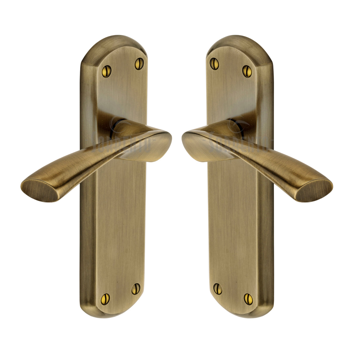 High quality image of the Sorrento Door Handle Lever Latch Atlanta Design Antique on Zinc finish | Sku. SC-7610-AZ | available to order from Trade Door Handles.