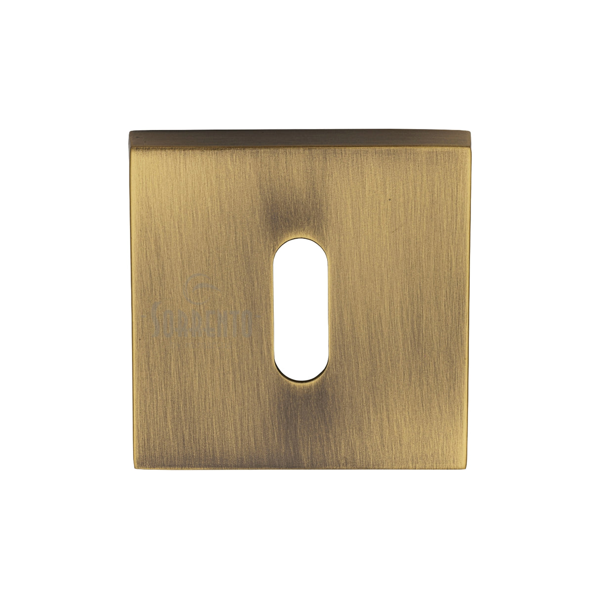 High quality image of the Sorrento Concealed Square Keyhole Escutcheon Antique on Zinc finish | Sku. SC-SQ5002-AZ | available to order from Trade Door Handles.