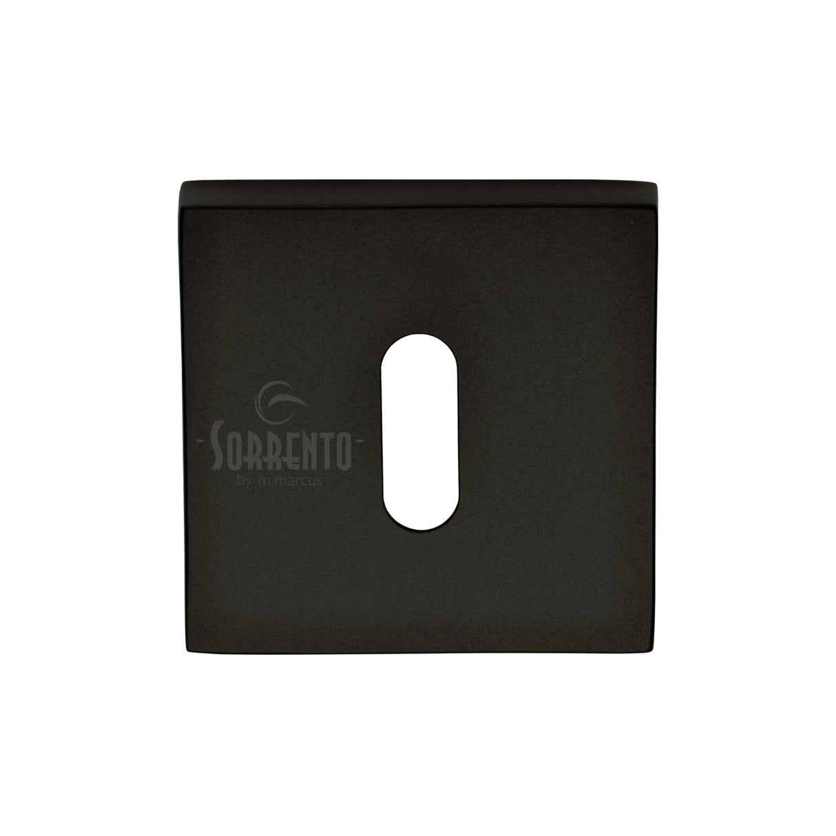 High quality image of the Sorrento Concealed Square Keyhole Escutcheon Matt Black finish | Sku. SC-SQ5002-BLK | available to order from Trade Door Handles.