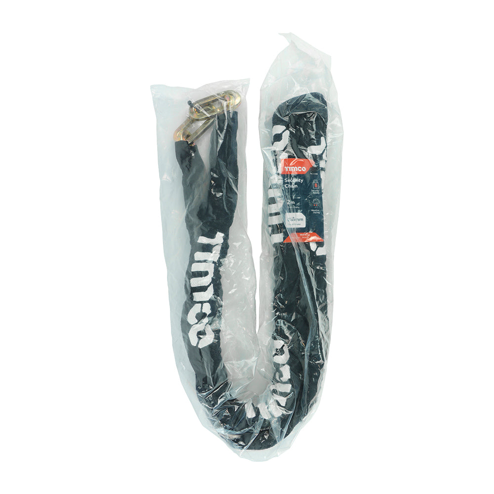 This is an image of Timco - Hex Steel Security Chain 8mm x 2m (1 Each Bag) SC2000