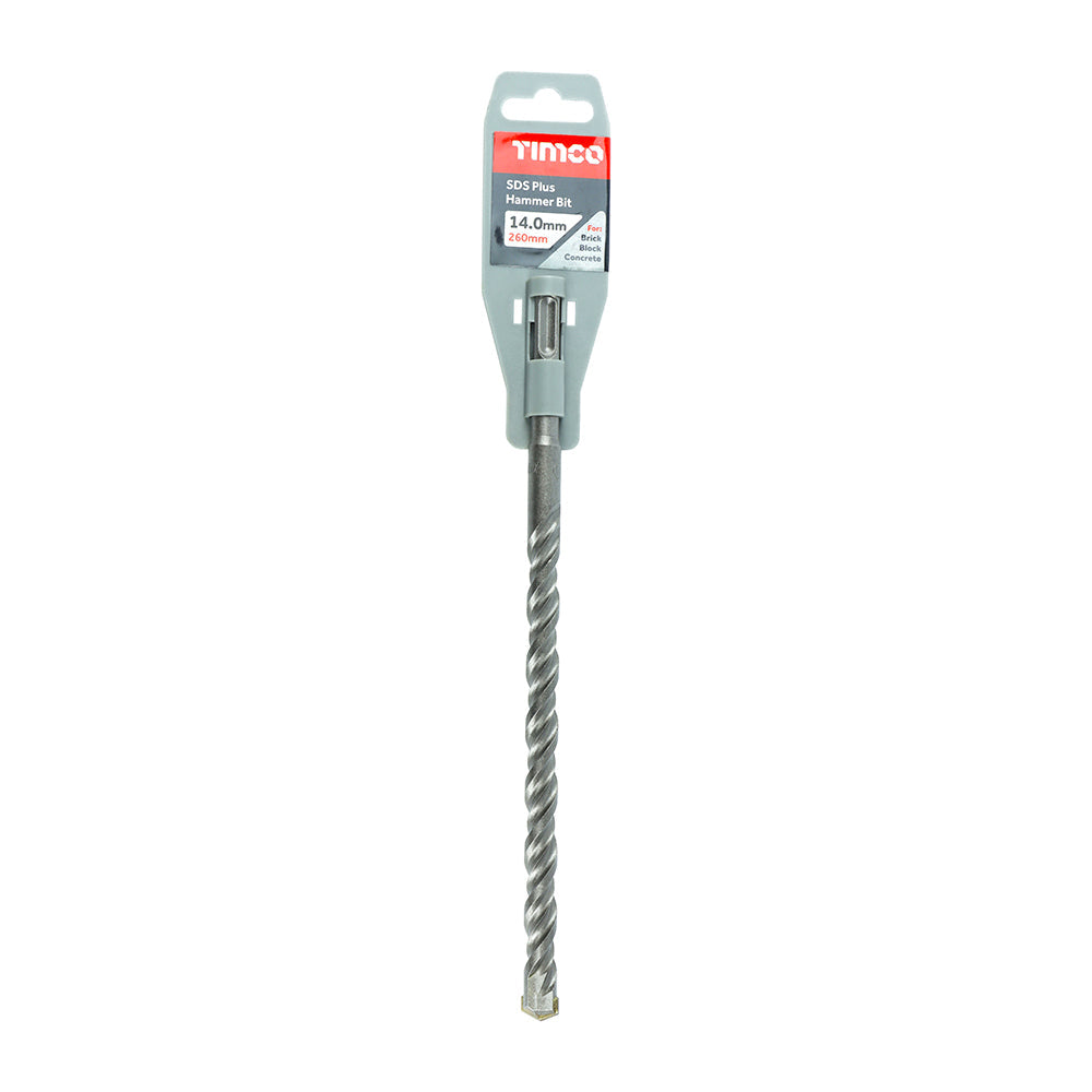 This is an image of Timco - SDS Plus Hammer Bit 14.0 x 260 (1 Each Clip) SDS14260