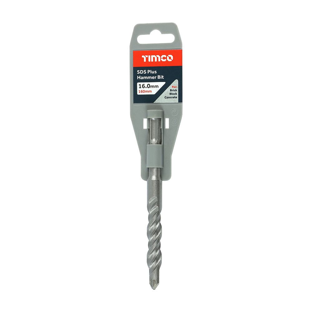 This is an image of Timco - SDS Plus Hammer Bit 16.0 x 160 (1 Each Clip) SDS16160