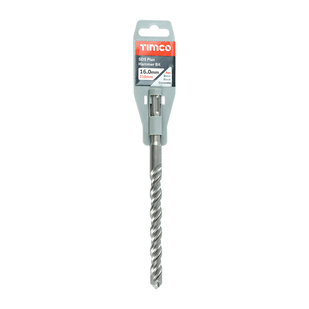 This is an image of Timco - SDS Plus Hammer Bit 16.0 x 210 (1 Each Clip) SDS16210