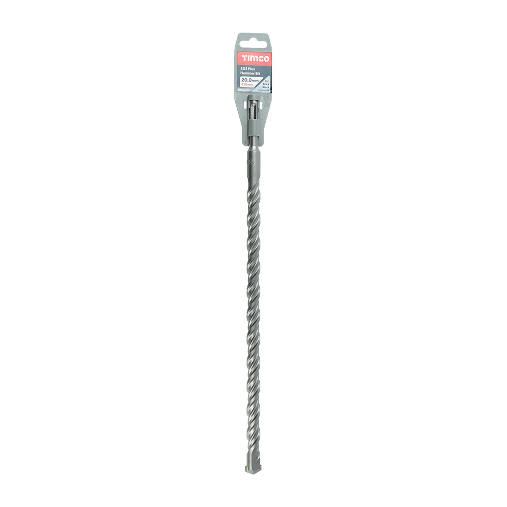 This is an image of Timco - SDS Plus Hammer Bit 20.0 x 450 (1 Each Clip) SDS20450