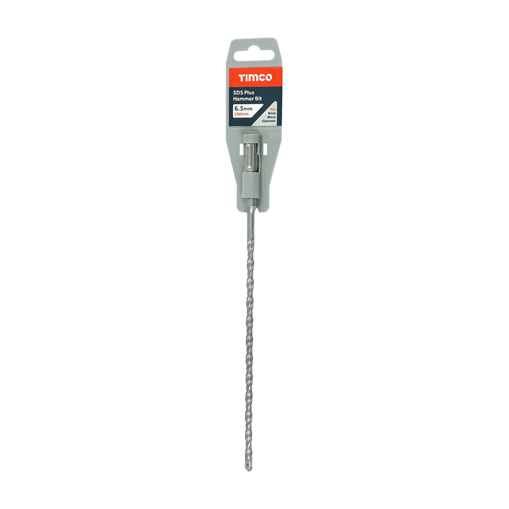 This is an image of Timco - SDS Plus Hammer Bit 6.5 x 260 (1 Each Clip) SDS65260