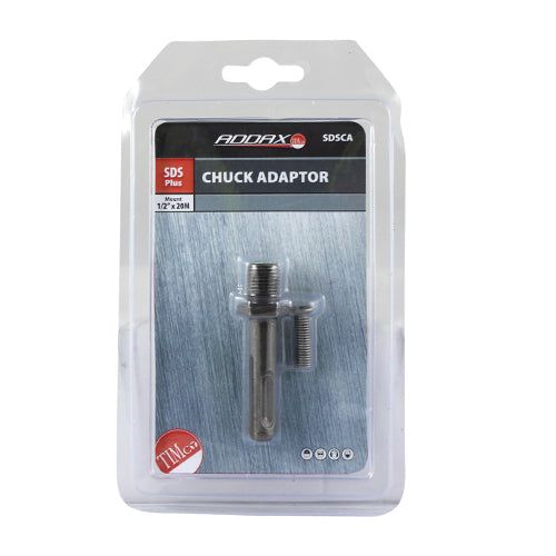 This is an image of Timco - 1/2" Chuck SDS Plus Adaptor (1 Each Blister Pack) SDSCA