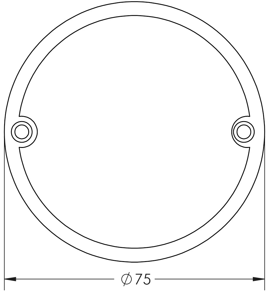 Technical drawing of of Frelan - Stainless Steel Baby Change Symbol 75mm Satin Anodised Aluminium Sku. JS107SAA