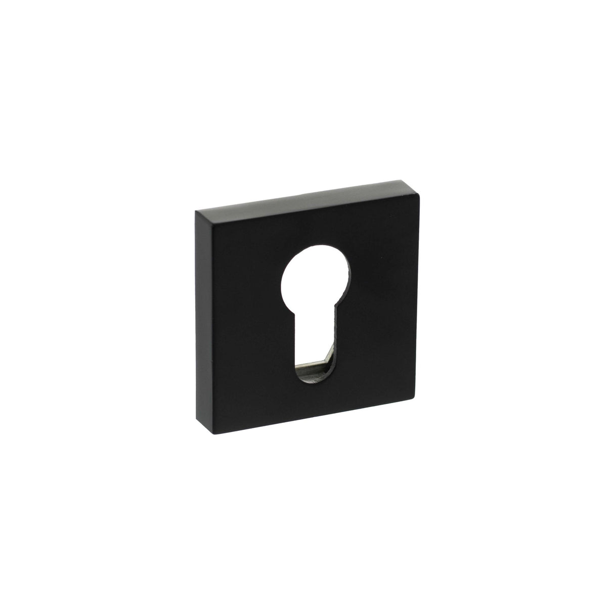 Quality image of Senza Pari Euro Escutcheons on Minimal Square Rose - Matt Black | Sku. spescemb | available from Trade Door Handles.